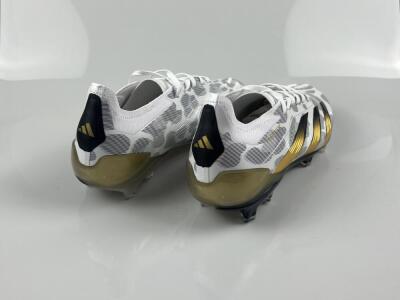 Adidas Predator Elite FG Firm Ground Soccer Cleats - White/Grey/Gold