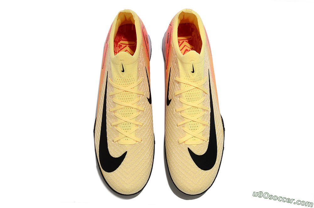 Nike Air Zoom Mercurial Vapor 16 Elite TF Artificial Turf Soccer Shoes - Yellow/Black/Orange 4