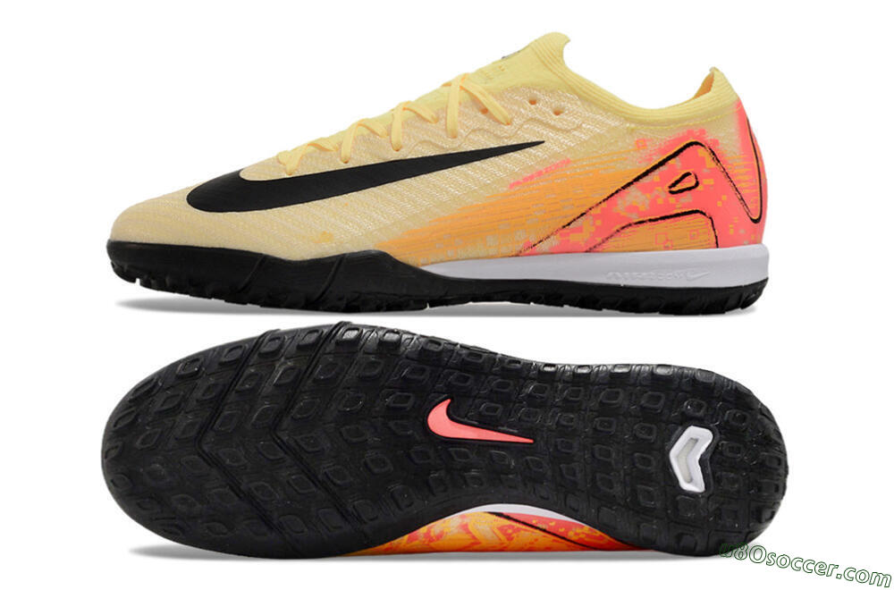 Nike Air Zoom Mercurial Vapor 16 Elite TF Artificial Turf Soccer Shoes - Yellow/Black/Orange 0