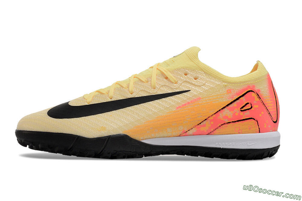Nike Air Zoom Mercurial Vapor 16 Elite TF Artificial Turf Soccer Shoes - Yellow/Black/Orange 2