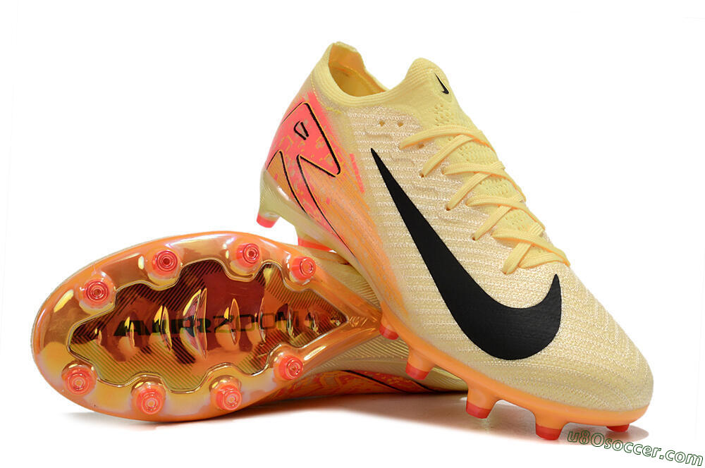 Nike Air Zoom Mercurial Vapor 16 Elite AG Artificial Grass Soccer Cleats - Yellow/Black/Orange 3