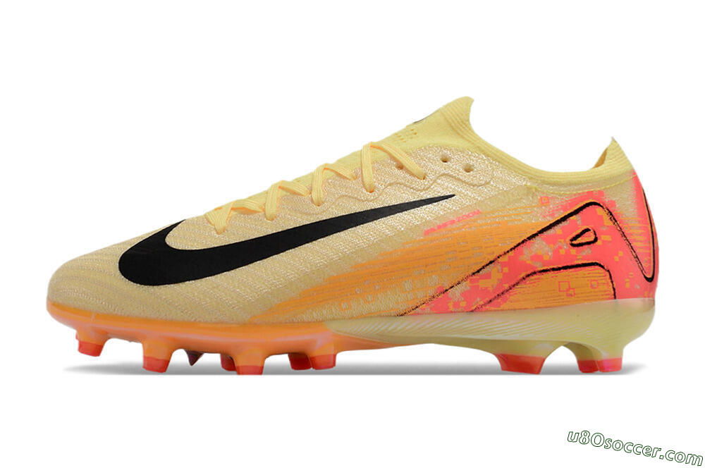 Nike Air Zoom Mercurial Vapor 16 Elite AG Artificial Grass Soccer Cleats - Yellow/Black/Orange 2