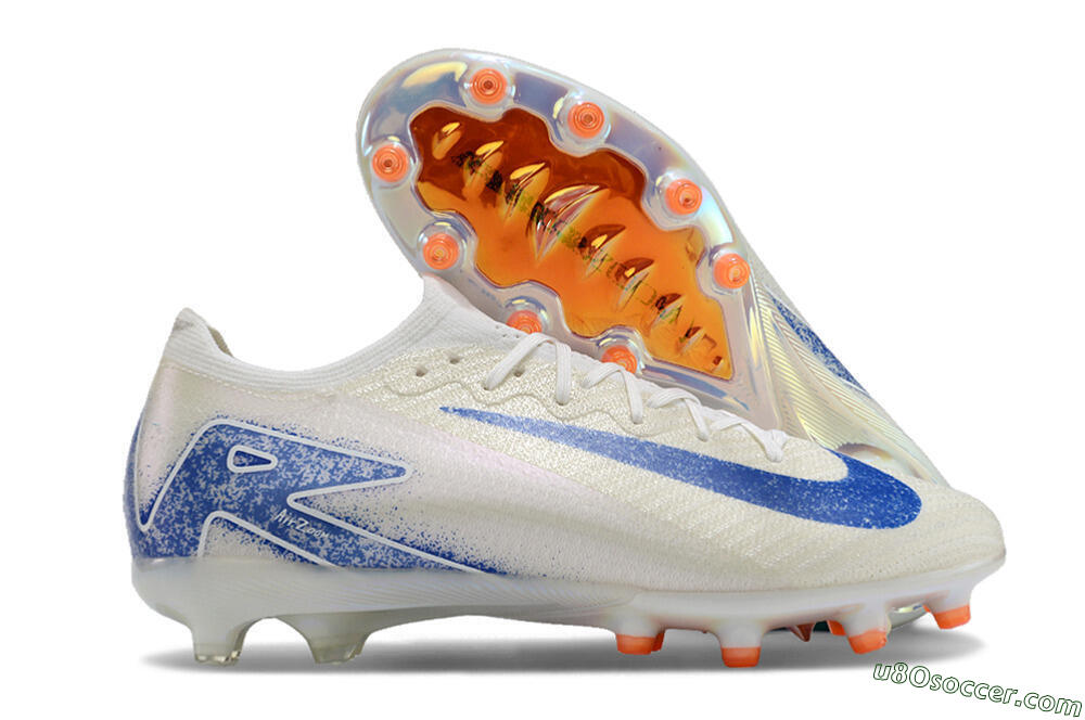Nike Air Zoom Mercurial Vapor 16 Elite AG Artificial Grass Soccer Cleats - Beige/Blue 1