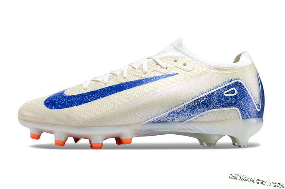 Nike Air Zoom Mercurial Vapor 16 Elite AG Artificial Grass Soccer Cleats - Beige/Blue 2
