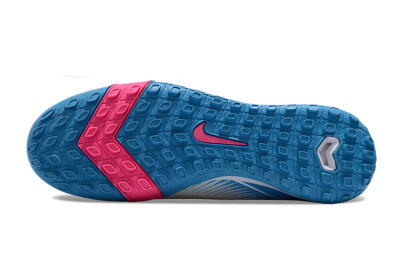Nike Air Zoom Mercurial Vapor 16 Elite TF Artificial Turf Soccer Shoes - White/Pink/Blue