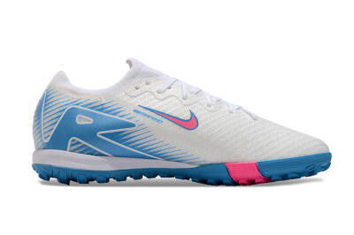 Nike Air Zoom Mercurial Vapor 16 Elite TF Artificial Turf Soccer Shoes - White/Pink/Blue