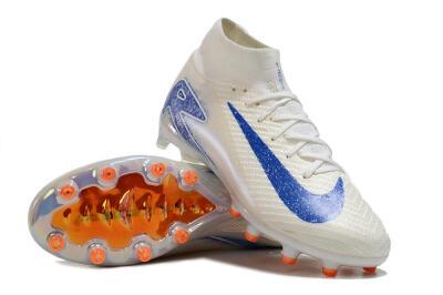 Nike Air Zoom Mercurial Superfly 10 Elite AG Artificial Grass Soccer Cleats - Beige/Blue