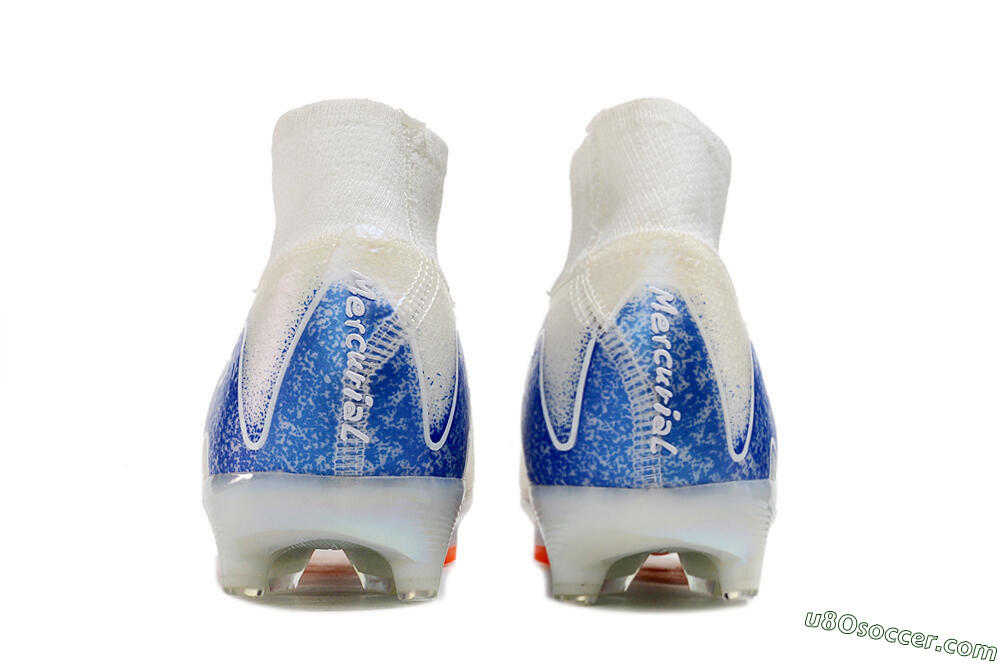 Nike Air Zoom Mercurial Superfly 10 Elite AG Artificial Grass Soccer Cleats - Beige/Blue 7