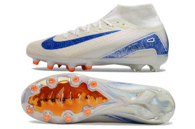 Nike Air Zoom Mercurial Superfly 10 Elite AG Artificial Grass Soccer Cleats - Beige/Blue