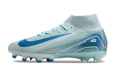 Nike Air Zoom Mercurial Superfly 10 Elite AG Artificial Grass Soccer Cleats - Jade/Beige/Blue