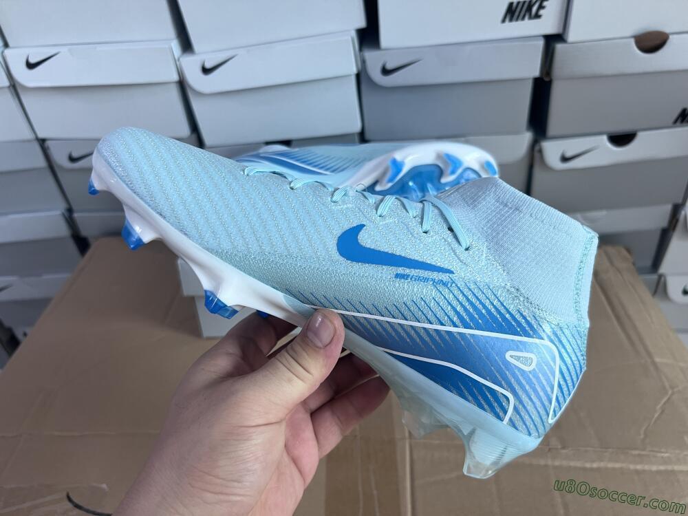 Nike Air Zoom Mercurial Superfly 10 Elite FG Firm Ground Soccer Cleats - Jade/White/Blue