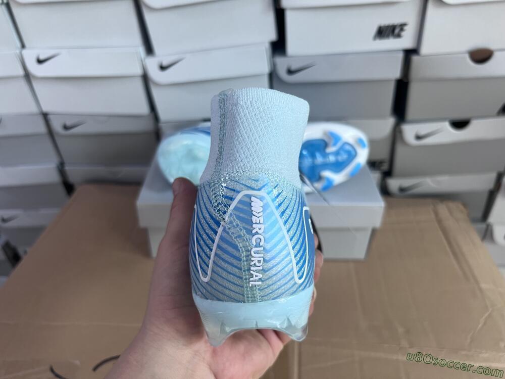 Nike Air Zoom Mercurial Superfly 10 Elite FG Firm Ground Soccer Cleats - Jade/White/Blue