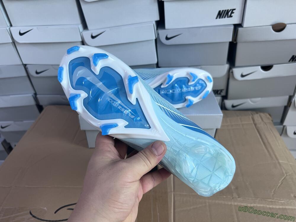 Nike Air Zoom Mercurial Superfly 10 Elite FG Firm Ground Soccer Cleats - Jade/White/Blue