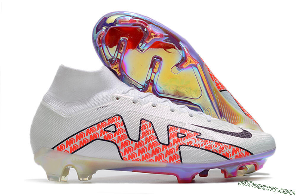 Nike Air Zoom Mercurial Superfly 9 Elite FG Firm Ground Soccer Cleats - White/Red 1