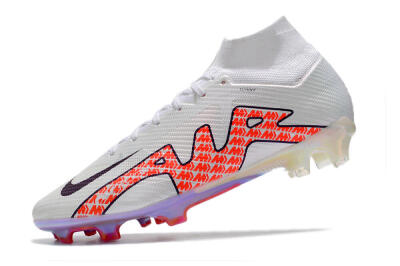 Nike Air Zoom Mercurial Superfly 9 Elite FG Firm Ground Soccer Cleats - White/Red
