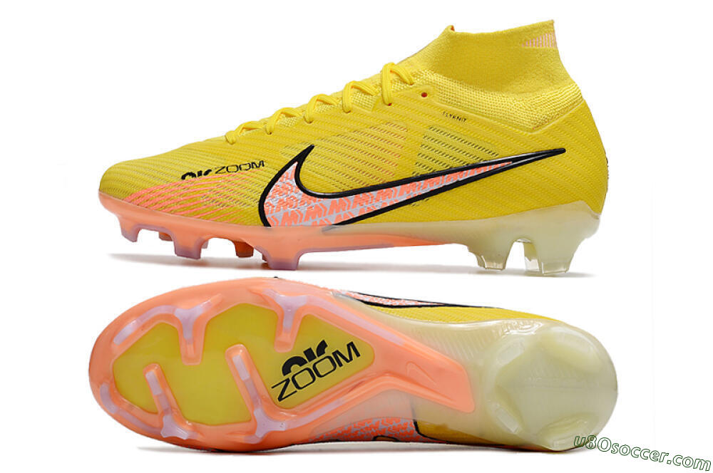Nike Air Zoom Mercurial Superfly 9 Elite FG Firm Ground Soccer Cleats - Yellow/Pink 0