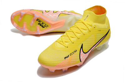 Nike Air Zoom Mercurial Superfly 9 Elite FG Firm Ground Soccer Cleats - Yellow/Pink