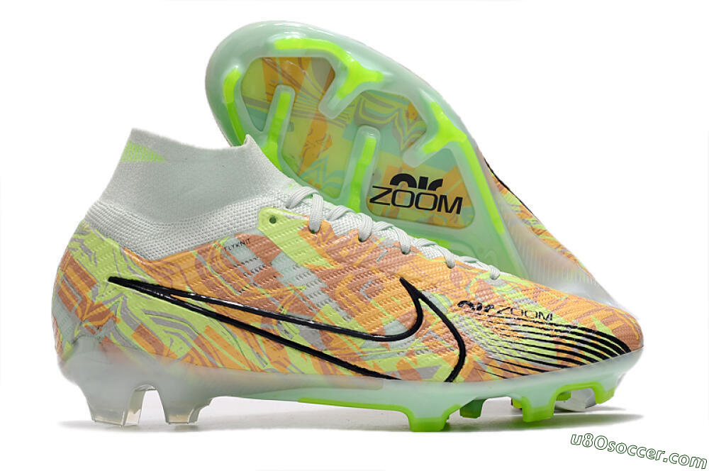 Nike Air Zoom Mercurial Superfly 9 Elite FG Firm Ground Soccer Cleats - Blue/Green 1