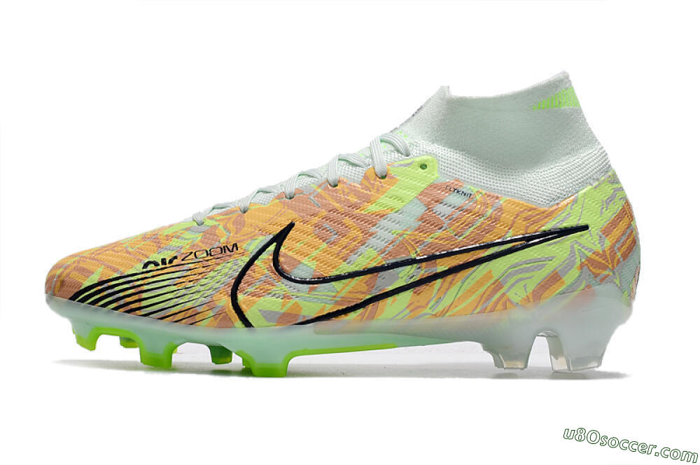 Nike Air Zoom Mercurial Superfly 9 Elite FG Firm Ground Soccer Cleats - Blue/Green 2
