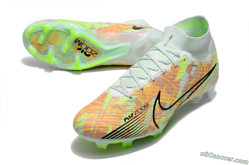 Nike Air Zoom Mercurial Superfly 9 Elite FG Firm Ground Soccer Cleats - Blue/Green 3
