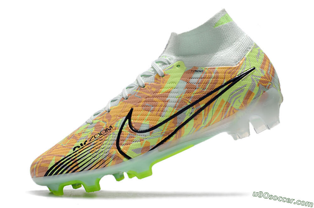 Nike Air Zoom Mercurial Superfly 9 Elite FG Firm Ground Soccer Cleats - Blue/Green 5