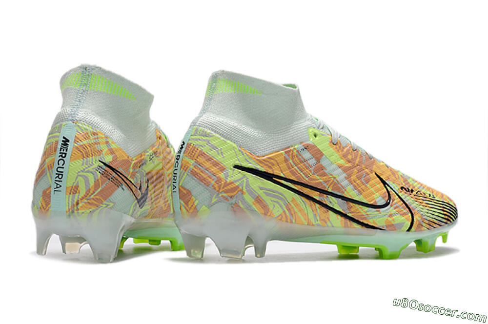 Nike Air Zoom Mercurial Superfly 9 Elite FG Firm Ground Soccer Cleats - Blue/Green 6
