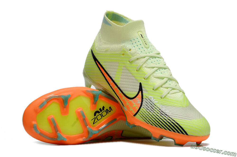 Nike Air Zoom Mercurial Superfly 9 Elite FG Firm Ground Soccer Cleats - Green/Orange 3
