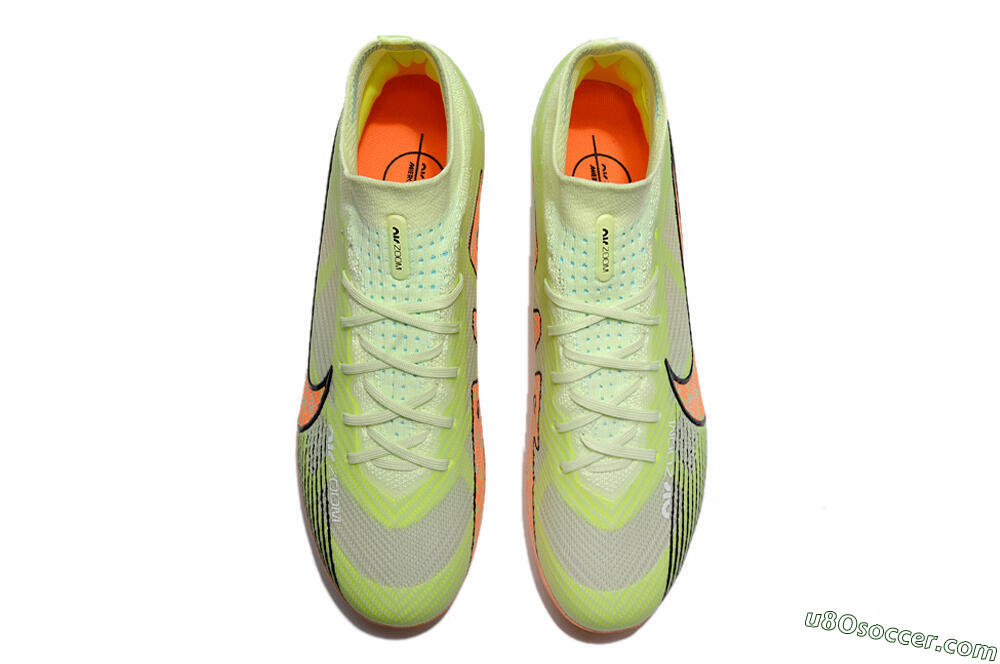Nike Air Zoom Mercurial Superfly 9 Elite FG Firm Ground Soccer Cleats - Green/Orange 4