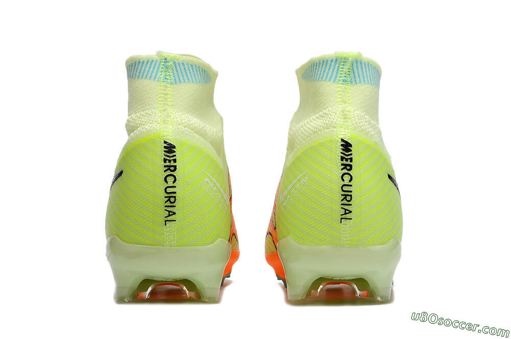 Nike Air Zoom Mercurial Superfly 9 Elite FG Firm Ground Soccer Cleats - Green/Orange 5