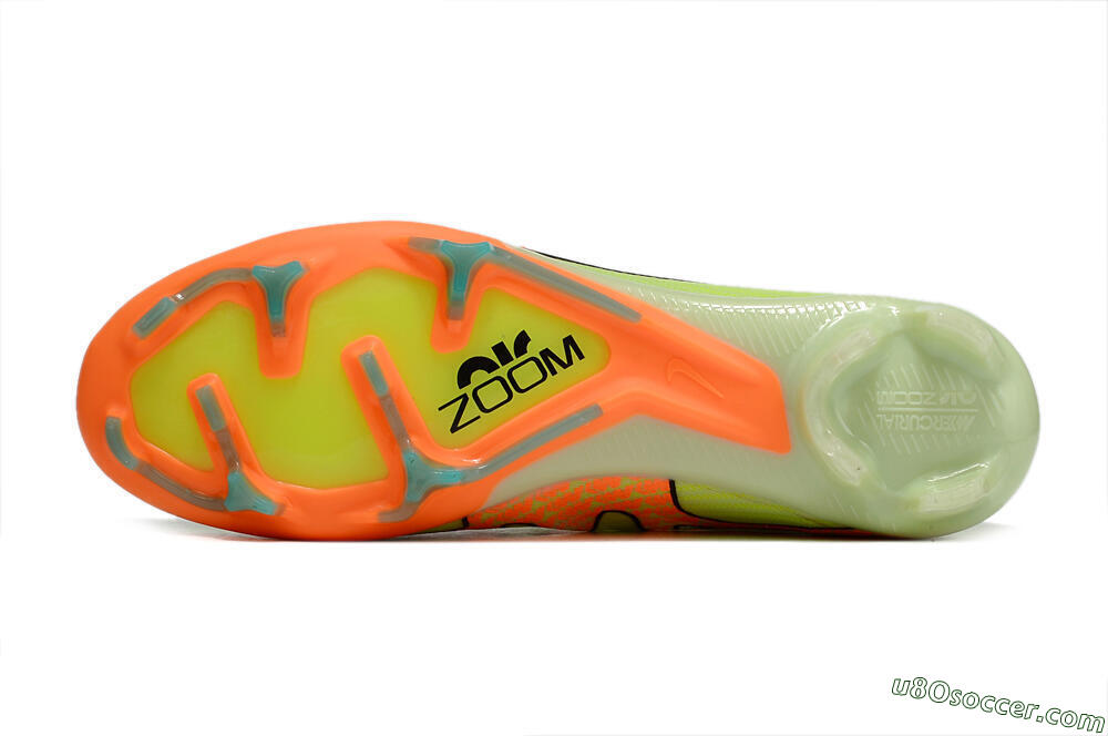 Nike Air Zoom Mercurial Superfly 9 Elite FG Firm Ground Soccer Cleats - Green/Orange 6