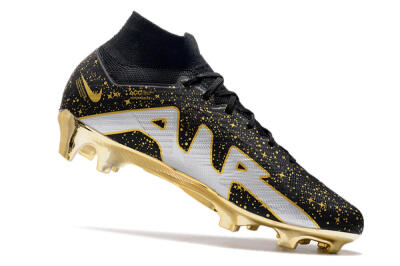 Nike Air Zoom Mercurial Superfly 9 Elite FG Firm Ground Soccer Cleats - Black/Gold