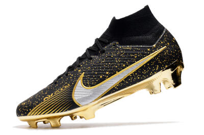 Nike Air Zoom Mercurial Superfly 9 Elite FG Firm Ground Soccer Cleats - Black/Gold