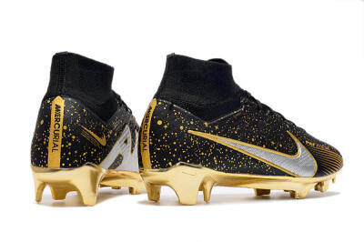 Nike Air Zoom Mercurial Superfly 9 Elite FG Firm Ground Soccer Cleats - Black/Gold