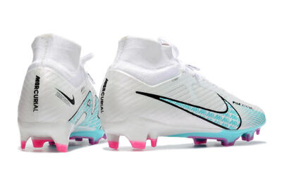 Nike Air Zoom Mercurial Superfly 9 Elite FG Firm Ground Soccer Cleats - White/Blue/Black
