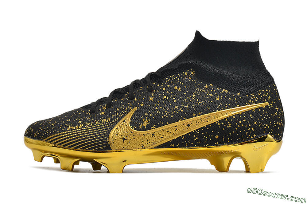 Nike Air Zoom Mercurial Superfly 9 Elite FG Firm Ground Soccer Cleats - White/Gold/Silver 3
