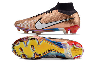 Nike Air Zoom Mercurial Vapor 15 Elite FG Firm Ground Soccer Cleats - Gold/White/Black
