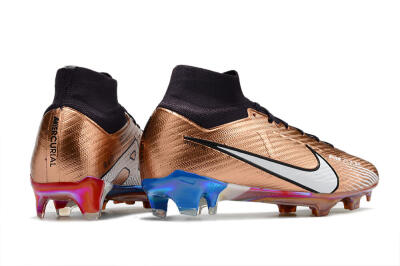 Nike Air Zoom Mercurial Vapor 15 Elite FG Firm Ground Soccer Cleats - Gold/White/Black