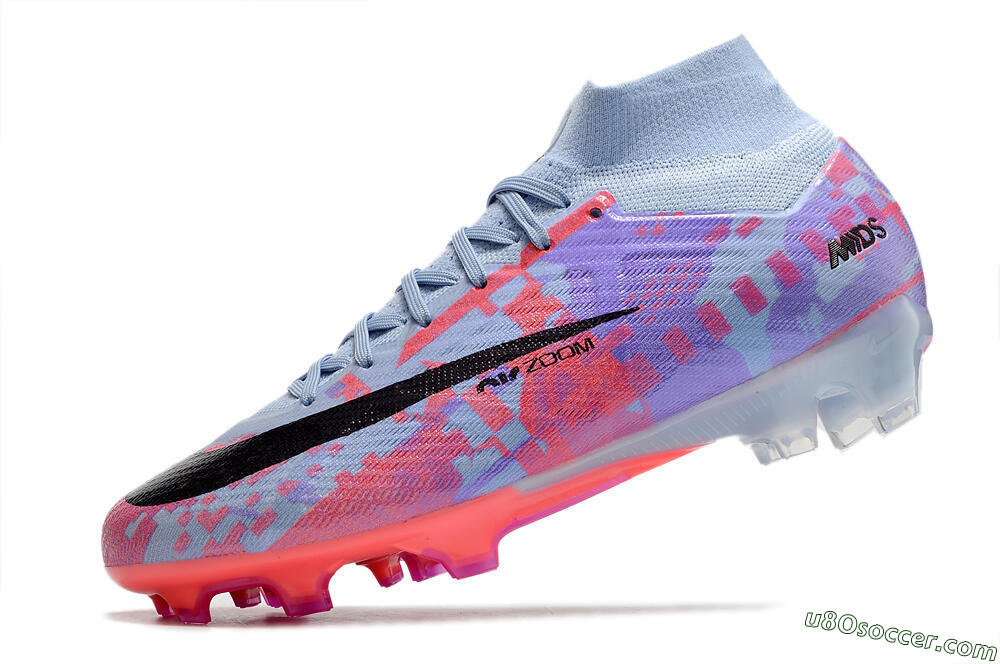 Nike Air Zoom Mercurial Superfly 9 Elite FG Firm Ground Soccer Cleats - Blue/Purple/Pink 5