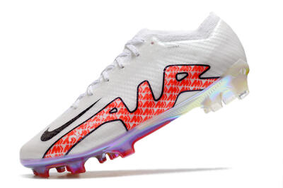 Nike Air Zoom Mercurial Vapor 15 Elite FG Firm Ground Soccer Cleats - White/Red