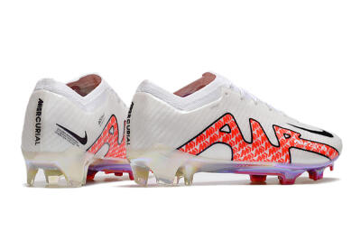 Nike Air Zoom Mercurial Vapor 15 Elite FG Firm Ground Soccer Cleats - White/Red
