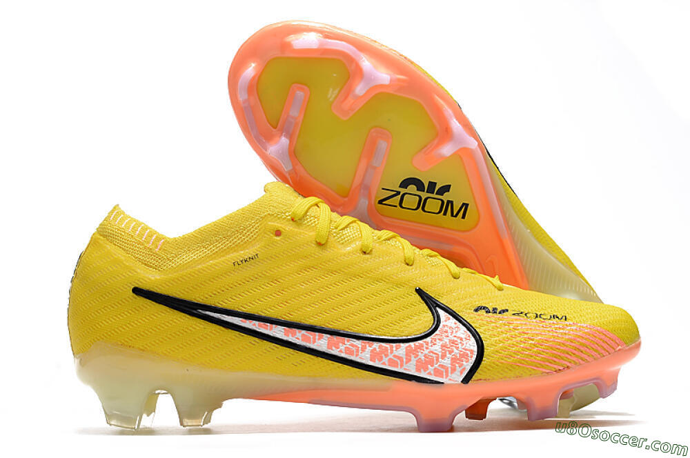 Nike Air Zoom Mercurial Vapor 15 Elite FG Firm Ground Soccer Cleats - Yellow/Pink 1