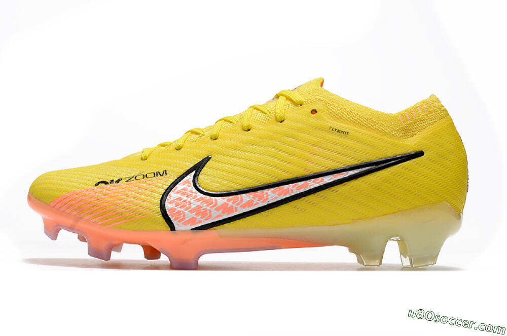 Nike Air Zoom Mercurial Vapor 15 Elite FG Firm Ground Soccer Cleats - Yellow/Pink 2