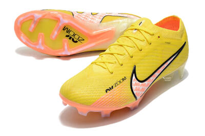Nike Air Zoom Mercurial Vapor 15 Elite FG Firm Ground Soccer Cleats - Yellow/Pink