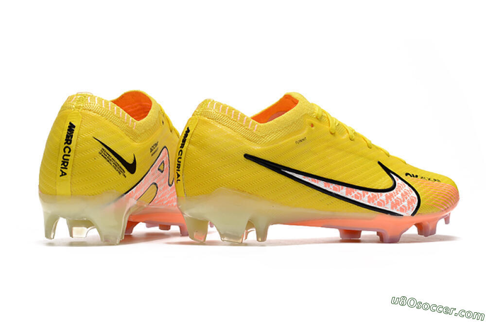 Nike Air Zoom Mercurial Vapor 15 Elite FG Firm Ground Soccer Cleats - Yellow/Pink 6