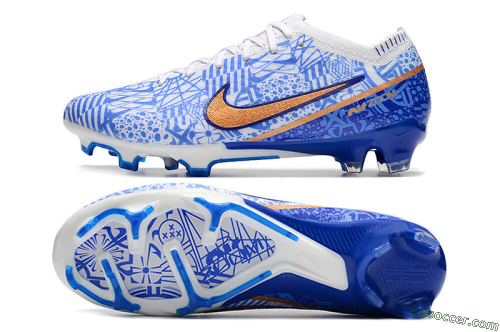 Nike Air Zoom Mercurial Vapor 15 Elite FG Firm Ground Soccer Cleats - Blue/White/Red 0