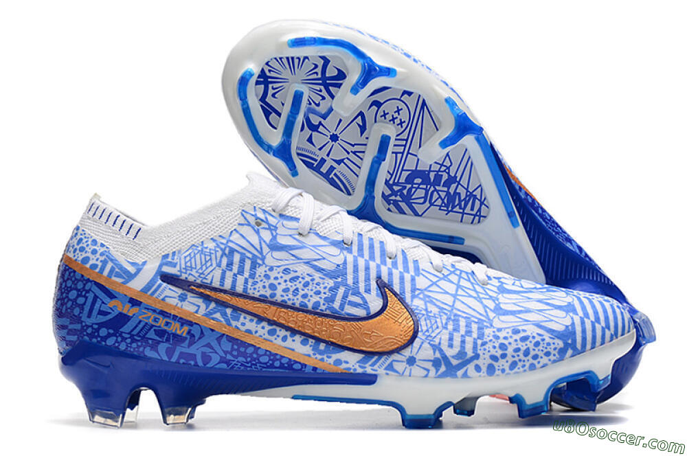 Nike Air Zoom Mercurial Vapor 15 Elite FG Firm Ground Soccer Cleats - Blue/White/Red 1