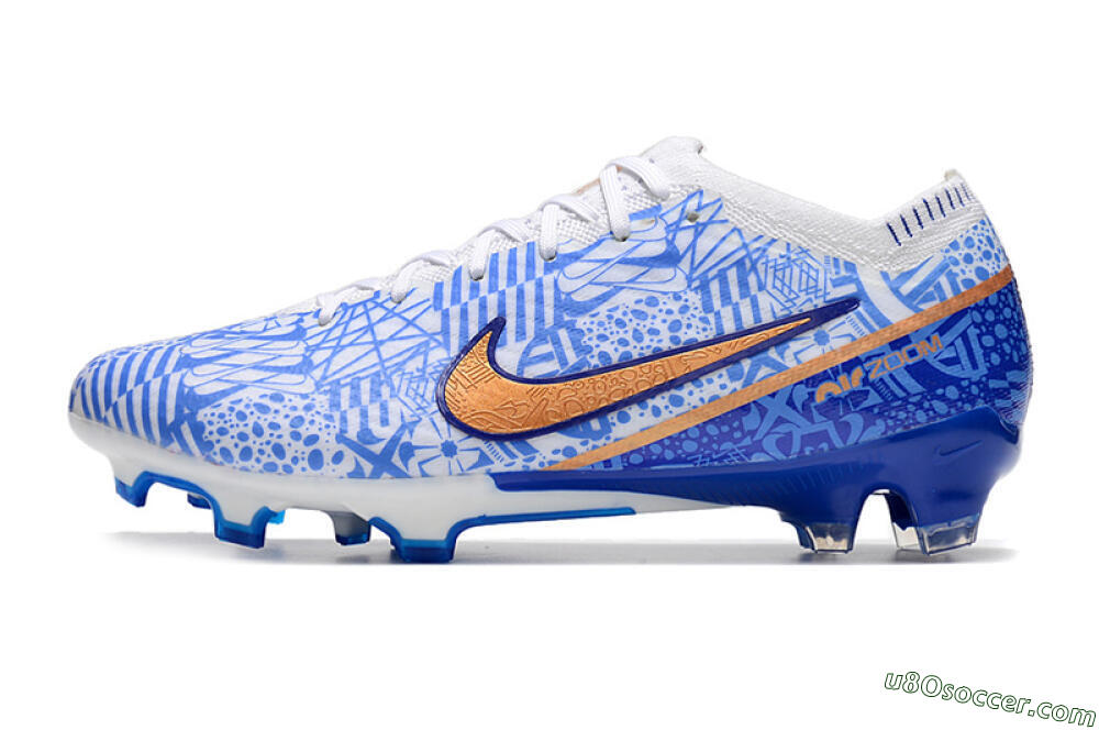Nike Air Zoom Mercurial Vapor 15 Elite FG Firm Ground Soccer Cleats - Blue/White/Red 2