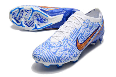 Nike Air Zoom Mercurial Vapor 15 Elite FG Firm Ground Soccer Cleats - Blue/White/Red