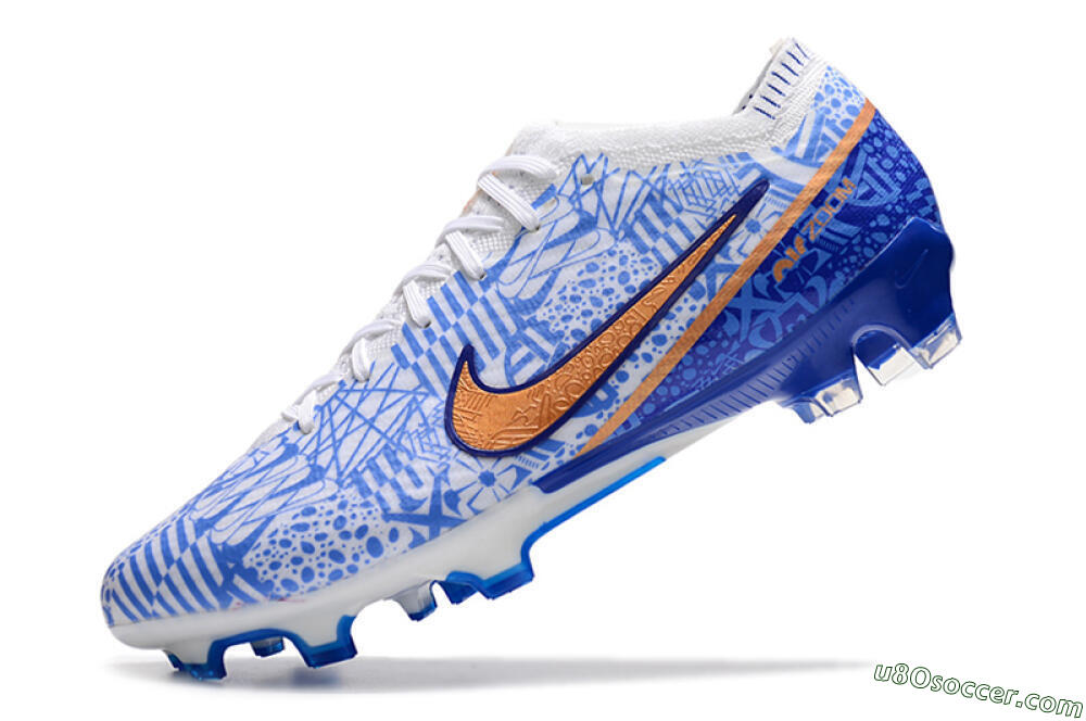 Nike Air Zoom Mercurial Vapor 15 Elite FG Firm Ground Soccer Cleats - Blue/White/Red 5