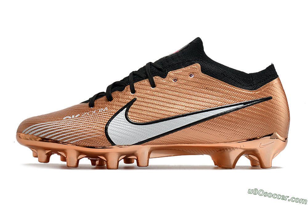 Nike Air Zoom Mercurial Vapor 15 Elite FG Firm Ground Soccer Cleats - Gold/White/Black 2